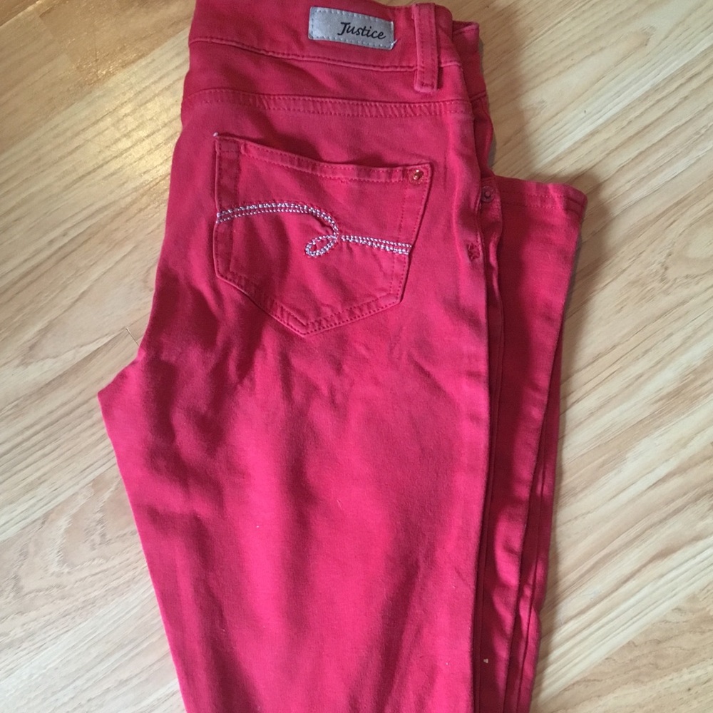 Red Justice Skinny Jeans